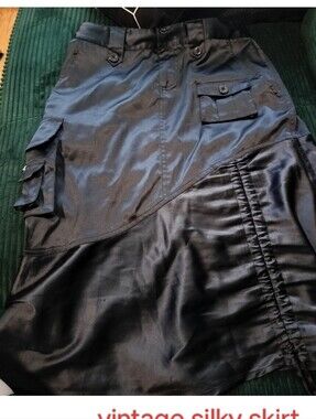 Y2k Silk Like Skirt